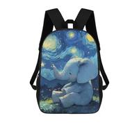 sinyumoney Elephant Under Starry Night Sky Mochila Mochila Informal Para El Día A Día Escuela Trabajo Viajes Bolsa - Perfecta Para Viajes, Trabajo Y Uso Diario 17inch