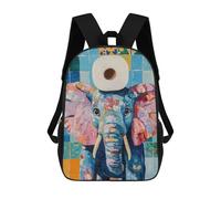 sinyumoney Elephant with Toilet Paper Mochila Infantil, Mochila Escolar Impresa En 3D, Mochila Para Niños Y Niñas, Mochila Escolar Ajustable Para La Escuela Primaria 17inch