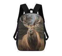 sinyumoney Elk in Forest Painting Mochila Escolar Resistente Al Agua, Mochila De Viaje, Bolsa Para Computadora Para Hombres, Mujeres Y Adolescentes 17inch