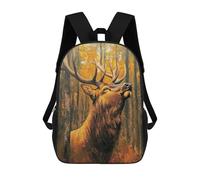 sinyumoney Elk Painting Forest Scene Mochila De Negocios Para Portátil, Mochila Unisex Informal Para Niñas, Niños Y Adolescentes 17inch