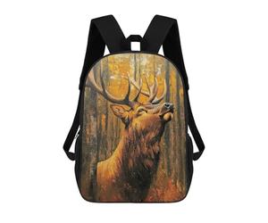 sinyumoney Elk Painting Forest Scene Mochila De Negocios Para Portátil, Mochila Unisex Informal Para Niñas, Niños Y Adolescentes 17inch