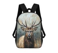 sinyumoney Elk Painting Wildlife Art Mochila Escolar Ligera Para Aeropuerto, Estudiantes Universitarios, Mochila Para Niños/niñas/adolescentes 17inch