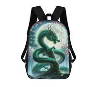 sinyumoney Emerald Dragon Moonlight Mochilas Infantiles Mochila Escolar Impresa En 3D Para Niños Mochilas De Viaje Bolsas Para Libros Para Niños 17inch Mochila Escolar