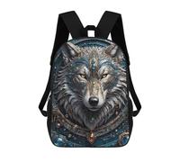 sinyumoney Emerald King Wolf Mochilas Para Niños Y Estudiantes, Mochilas Escolares Impresas En 3D, Mochilas Para Estudiantes De Primaria Y Secundaria, Mochilas Para Niños Y Niñas 17inch