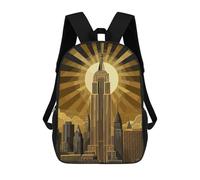 sinyumoney Empire State Building Art Mochilas Para Niños Mochila Escolar Mochila Escolar Impresa En 3D Para Niños Estudiantes De Primaria Y Secundaria 17inch