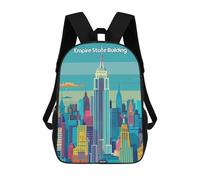 sinyumoney Empire State Building Mochila Infantil Para Niñas Y Niños, Mochila De Día, Escuela Primaria, Perfecta Para La Vuelta Al Cole O Educación Física, Regalos Y Viajes 17inch