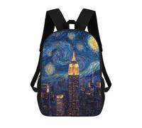 sinyumoney Empire State Building Night Sky Mochilas Infantiles Mochila Escolar Impresa En 3D Para Niños Mochilas De Viaje Bolsas Para Libros Para Niños 17inch Mochila Escolar