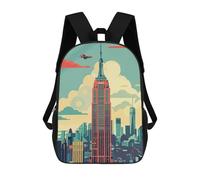 sinyumoney Empire State Building Skyline Mochila Escolar Infantil Impresa En 3D Para Niños, Mochilas De Viaje, Bolsas Para Libros Para Niños Estudiantes De Primaria 17inch