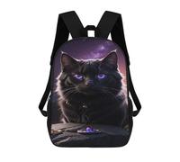 sinyumoney Enchanted Black Cat with Purple Eyes Mochila Escolar Grande Y Ligera, Mochila Informal Para El Campus, Actividades Al Aire Libre, Viajes Y Deportes 17inch