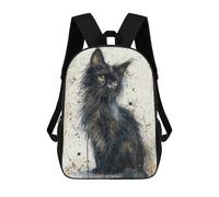 sinyumoney Enchanted Black Kitten Mochilas Informales Para Niños, Mochila Escolar Para Adolescentes, Niñas Y Niños, Mochilas Para Libros 17inch