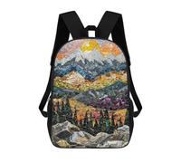 Sinyumoney Enchanted Bosque Tree in Pointillist Style Mochila escolar de gran formato, resistente al agua, para ordenador portátil, para adolescentes, niñas, niños, mujeres y hombres, Majestic Mosaic