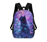 sinyumoney Enchanted Butterfly Cat Art Print Mochila Escolar, Mochila De Negocios, Mochila Impermeable Para Libros, Para Acampar, Aventuras Al Aire Libre Y Viajes Diarios 17inch