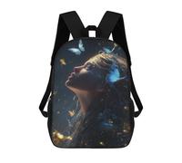sinyumoney Enchanted Butterfly Dreamscape -2 Mochila Escolar De 17 Pulgadas Para Adolescentes, Con Estampado 3D, Ajustable Y Con Bolsillos, Ideal Para Niños, Niñas Y Estudiantes.