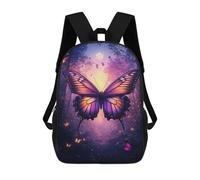 sinyumoney Enchanted Butterfly Forest Mochila Escolar Impresa En 3D 17inch Mochila Escolar Infantil Mochilas De Viaje Mochila Informal De Moda Para Niños Y Estudiantes