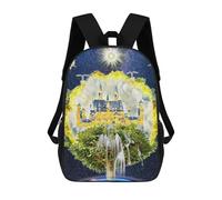 sinyumoney Enchanted Castle in The Sky Mochila Para Niños, Adolescentes Y Estudiantes, Mochilas Para Niñas, Mochilas Para Niños Pequeños, Primaria Y Secundaria 17inch