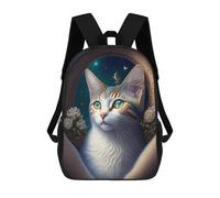 sinyumoney Enchanted Celestial Cat Art Print Mochilas Infantiles Impresas En 3D De 17 Pulgadas. Mochila Escolar Informal Impresa En 3D Para Niños De Primaria Y Secundaria.