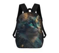 sinyumoney Enchanted Celestial Cat Artwork Mochila Escolar De 17 Pulgadas Para Adolescentes, Con Estampado 3D, Ajustable Y Con Bolsillos, Ideal Para Niños, Niñas Y Estudiantes.