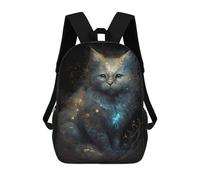 sinyumoney Enchanted Celestial Feline -1 Mochila Escolar Para Niñas Mochila Impermeable Mochila Informal De Día Mochila Ligera Para Niño Y Niña Mochila Escolar 17inch