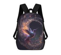 sinyumoney Enchanted Cosmic Hummingbird Mochila Escolar Para Niños Mochila Escolar Impresa En 3D Mochila Escolar De Moda Para Niños De Primaria Y Secundaria 17inch