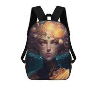 sinyumoney Enchanted Cosmic Portrait Mochila Infantil, Mochila Escolar Impresa En 3D, Mochila Para Niños Y Niñas, Mochila Escolar Ajustable Para La Escuela Primaria 17inch