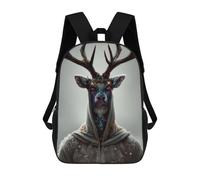 sinyumoney Enchanted Deer Portrait -3 Mochila Escolar Infantil Impresa En 3D, Mochila Informal De Moda Para Niños, Mochila De Viaje De Alta Capacidad Para Libros Para Niños 17inch