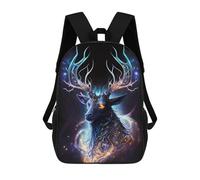 sinyumoney Enchanted Deer Portrait -7 Mochila Escolar Infantil Impresa En 3D Para Niños, Mochilas De Viaje De Alta Capacidad, Bolsas Para Libros, Mochila Escolar Infantil 17inch
