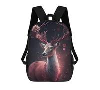 sinyumoney Enchanted Deer Portrait Mochila Para Niños, Adolescentes Y Estudiantes, Mochilas Para Niñas, Mochilas Para Niños Pequeños, Primaria Y Secundaria 17inch