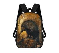 sinyumoney Enchanted Echidna Mochilas Para Niños Y Estudiantes, Mochilas Escolares Impresas En 3D, Mochilas Para Estudiantes De Primaria Y Secundaria Para Niños Y Niñas 17inch