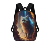 sinyumoney Enchanted Feline Portal Mochila Escolar Infantil Impresa En 3D Para Niños, Mochila De Viaje De Alta Capacidad, Bolsas Para Libros, Mochila Escolar Infantil 17inch