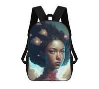 sinyumoney Enchanted Floral Portrait -1 Mochilas Para Niños Mochila Escolar Mochila Escolar Impresa En 3D Para Niños Estudiantes De Primaria Y Secundaria 17inch