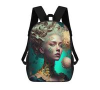 sinyumoney Enchanted Floral Portrait Mochila Escolar Infantil Impresa En 3D Para Niños, Mochilas De Viaje, Bolsas Para Libros, Mochila Escolar Infantil 17inch
