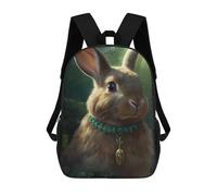 sinyumoney Enchanted Forest Bunny Mochila Escolar Para Niñas Mochila Impermeable Mochila Informal De Día Mochila Ligera Para Niño Y Niña Mochila Escolar 17inch