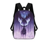 sinyumoney Enchanted Forest Deer -13 Mochila, Mochila Escolar Impresa En 3D, Bolsa Para El Almuerzo Escolar, Mochila De Viaje, Mochila Para Amigos, Mochila Escolar Para Niñas Y Niños 17inch