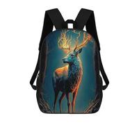 sinyumoney Enchanted Forest Deer-15 Mochila Escolar Para Niñas Y Niños, Mochilas De Gran Capacidad, Mochilas Ligeras Para Niños Y Estudiantes 17inch