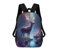 sinyumoney Enchanted Forest Deer -8 Mochila Escolar Infantil De Moda Informal Mochilas Infantiles Impresas En 3D Mochila Grande Para Niño 17inch