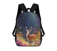sinyumoney Enchanted Forest Deer-8 Mochila Escolar Mochila Para Niños Impresa En 3D Mochilas Infantiles Para Niños Y Niñas Mochilas Escolares Mochilas De Viaje Para Niños 17inch