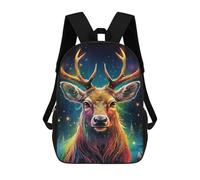 sinyumoney Enchanted Forest Deer Portrait -4 Mochila Escolar Para Niños Y Niñas, Mochila Informal De Viaje, Mochila De Gran Capacidad Para El Día A Día 17inch