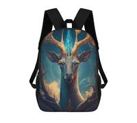 sinyumoney Enchanted Forest Deer Portrait Mochila Escolar Mochilas Escolares Para Niñas Y Niños Mochila Con Bolsillo Mochila Escolar De Moda Para Niños 17inch