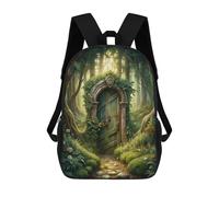 sinyumoney Enchanted Forest Doorway Mochilas Para Niños Mochila Escolar Mochila Escolar Impresa En 3D Mochilas Escolares De Moda Para Niños De Primaria Y Secundaria 17inch