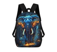 sinyumoney Enchanted Forest Elephant -1 Mochila Escolar De 17 Pulgadas Para Adolescentes, Con Estampado 3D, Ajustable Y Con Bolsillos, Ideal Para Niños, Niñas Y Estudiantes.