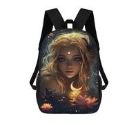 sinyumoney Enchanted Forest Fantasy Mochila Infantil De 17 Pulgadas, Mochila Escolar Con Estampado 3D De Dibujos Animados Para Niños Y Adolescentes.