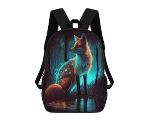sinyumoney Enchanted Forest Fox -3 Mochilas Escolares, Mochilas Para Portátiles, Mochilas Unisex Informales Para Niños/niñas/adolescentes 17inch