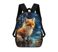 sinyumoney Enchanted Forest Fox -5 Mochila Escolar De Moda Para Estudiantes, Adecuada Para Niños Y Niñas, Mochila Informal Para Viajes Al Aire Libre, Esencial Para El Día A Día 17inch