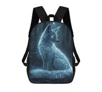 sinyumoney Enchanted Forest Fox Mochilas Impresas En 3D Para Niños 17inch Mochilas De Moda Informales Para El Día A Día, Bolsas De Viaje, Mochilas Informales Para Exteriores Para Niños Y Niñas