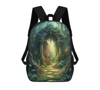 sinyumoney Enchanted Forest Gate Mochila Infantil Para Niñas, Mochila Escolar 3D, Mochila Para Niños Pequeños, Mochila Informal De Día, Mochila Escolar De Moda 17inch