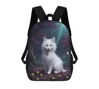 sinyumoney Enchanted Forest Moonlit Cat Mochila Escolar Infantil Impresa En 3D Para Niños, Mochila De Viaje De Alta Capacidad, Mochilas Para Libros De 17 Pulgadas Para Niños