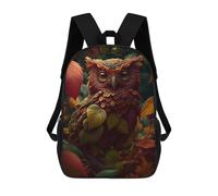 sinyumoney Enchanted Forest Owl -2 Mochilas Impresas En 3D Para Niños, Mochila Escolar, Mochila Informal Para Exteriores, Mochila Informal De Moda Para Niños, Lindas Bolsas De Viaje 17inch