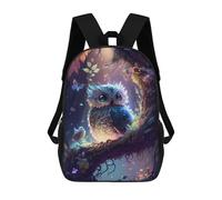 sinyumoney Enchanted Forest Owl -3 Mochila Escolar Para Niños Mochila Escolar Impresa En 3D Mochila Escolar De Moda Para Niños De Primaria Y Secundaria 17inch