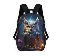 sinyumoney Enchanted Forest Owl-5 Mochila Escolar Infantil De Moda Informal Mochilas Infantiles Impresas En 3D Mochila Grande Para Niño 17inch