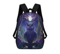 sinyumoney Enchanted Forest Owl Night Mochila Escolar Infantil Impresa En 3D Para Niños, Mochila De Viaje De Alta Capacidad, Mochilas Para Libros De 17 Pulgadas Para Niños